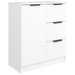 vidaXL Sideboard Console Cabinet Storage Cupboard Highboard Engineered Wood - white