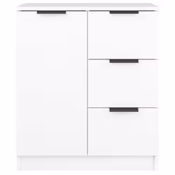 vidaXL Sideboard Console Cabinet Storage Cupboard Highboard Engineered Wood - white