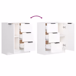 vidaXL Sideboard Console Cabinet Storage Cupboard Highboard Engineered Wood - white - Additional view 6