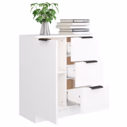 vidaXL Sideboard Console Cabinet Storage Cupboard Highboard Engineered Wood - white - Additional view 7