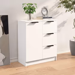 vidaXL Sideboard Console Cabinet Storage Cupboard Highboard Engineered Wood - white - Additional view 8