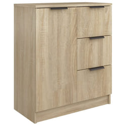 vidaXL Sideboard Console Cabinet Storage Cupboard Highboard Engineered Wood - sonoma oak
