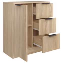 vidaXL Sideboard Console Cabinet Storage Cupboard Highboard Engineered Wood - sonoma oak - Additional view 5