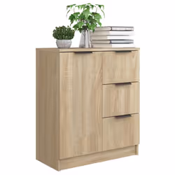 vidaXL Sideboard Console Cabinet Storage Cupboard Highboard Engineered Wood - sonoma oak - Additional view 7