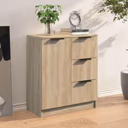 vidaXL Sideboard Console Cabinet Storage Cupboard Highboard Engineered Wood - sonoma oak - Additional view 8
