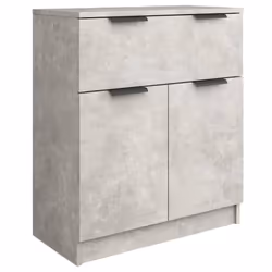 vidaXL Sideboard Console Cabinet Storage Cupboard Highboard Engineered Wood - concrete grey