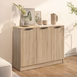 vidaXL Sideboard Cupboard Home Storage Highboard Side Cabinet Engineered Wood - sonoma oak - Additional view 4