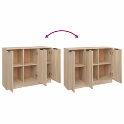 vidaXL Sideboard Cupboard Home Storage Highboard Side Cabinet Engineered Wood - sonoma oak - Additional view 8
