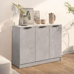 vidaXL Sideboard Cupboard Home Storage Highboard Side Cabinet Engineered Wood - concrete grey - Additional view 4