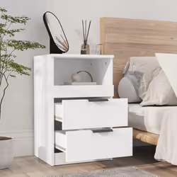 VidaXL 811232 nightstand/bedside table White - Additional view 6