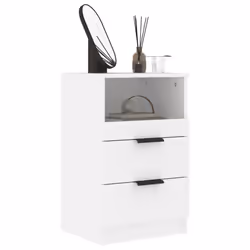 VidaXL 811232 nightstand/bedside table White - Additional view 7