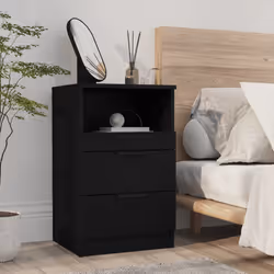 VidaXL 811234 nightstand/bedside table Black