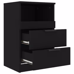 VidaXL 811234 nightstand/bedside table Black - Additional view 5