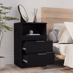VidaXL 811234 nightstand/bedside table Black - Additional view 6