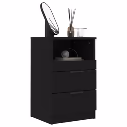 VidaXL 811234 nightstand/bedside table Black - Additional view 7