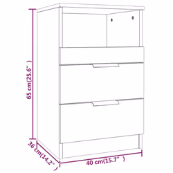 VidaXL 811234 nightstand/bedside table Black - Additional view 8