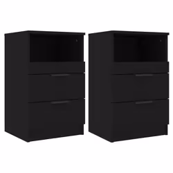 VidaXL 811235, Black, Wood, 400 mm, 360 mm, 650 mm, 2 pc(s)