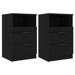 VidaXL 811235 nightstand/bedside table Black