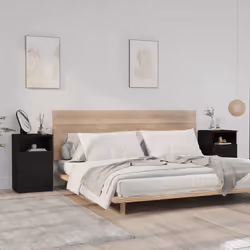 VidaXL 811235 nightstand/bedside table Black