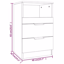 VidaXL 811238 nightstand/bedside table Oak - Additional view 8