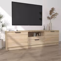 vidaXL TV Cabinet Engineered Wood Living Room Indoor Media Unit Multi Colours - sonoma oak - Additional view 4