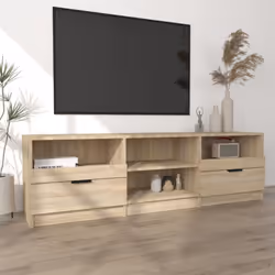 vidaXL TV Cabinet Engineered Wood Entertainment Centre Furniture Multi Colours - sonoma oak - Additional view 3