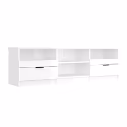vidaXL TV Cabinet Engineered Wood Entertainment Centre Furniture Multi Colours - high gloss white