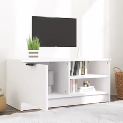 vidaXL 1/2x TV Cabinet Engineered Wood Media Unit HiFi Cabinet Multi Colours - white, 1