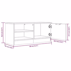 vidaXL 1/2x TV Cabinet Engineered Wood Media Unit HiFi Cabinet Multi Colours - white, 1 - Additional view 9