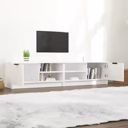 vidaXL 1/2x TV Cabinet Engineered Wood Media Unit HiFi Cabinet Multi Colours - white, 2