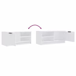 vidaXL 1/2x TV Cabinet Engineered Wood Media Unit HiFi Cabinet Multi Colours - white, 2 - Additional view 9