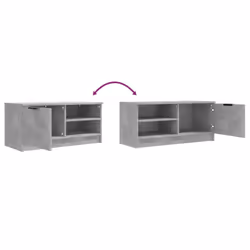vidaXL 1/2x TV Cabinet Engineered Wood Media Unit HiFi Cabinet Multi Colours - concrete grey, 1 - Additional view 8