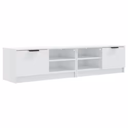 vidaXL 1/2x TV Cabinet Engineered Wood Media Unit HiFi Cabinet Multi Colours - high gloss white, 2 - Additional view 3