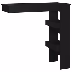 vidaXL Wall Bar Table Pub Table Indoor Furniture Engineered Wood Multi Colours - black