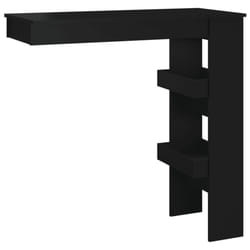 vidaXL Wall Bar Table Pub Table Indoor Furniture Engineered Wood Multi Colours - black