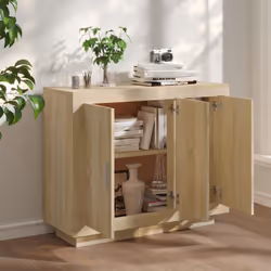 vidaXL Sideboard Engineered Wood Indoor Side Cabinet Highboard Multi Colours - sonoma oak - Additional view 4