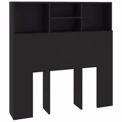vidaXL Headboard Cabinet Bedroom Bookcase Headboard Furniture Multi Colours - black