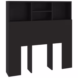 vidaXL Headboard Cabinet Bedroom Bookcase Headboard Furniture Multi Colours - black