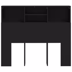 vidaXL Headboard Cabinet Bedroom Bookcase Headboard Furniture Multi Colours - black - Additional view 4
