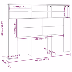 VidaXL 811862 headboard/footboard White - Additional view 7