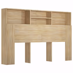 vidaXL Headboard Cabinet Bedroom Bookcase Headboard Furniture Multi Colours - sonoma oak - Additional view 3