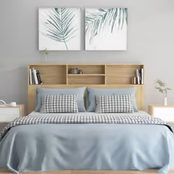 vidaXL Headboard Cabinet Bedroom Bookcase Headboard Furniture Multi Colours - sonoma oak - Additional view 4