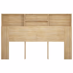 vidaXL Headboard Cabinet Bedroom Bookcase Headboard Furniture Multi Colours - sonoma oak - Additional view 5