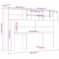 VidaXL 811875 headboard/footboard Grey - Additional view 7