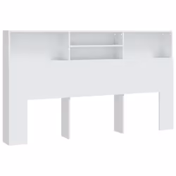 vidaXL Headboard Cabinet Bedroom Bookcase Headboard Furniture Multi Colours - white - Additional view 3