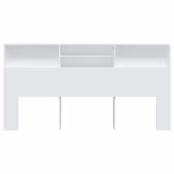 vidaXL Headboard Cabinet Bedroom Bookcase Headboard Furniture Multi Colours - white - Additional view 4