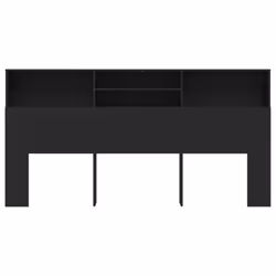 vidaXL Headboard Cabinet Bedroom Bookcase Headboard Furniture Multi Colours - black