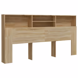 vidaXL Headboard Cabinet Bedroom Bookcase Headboard Furniture Multi Colours - sonoma oak - Additional view 2
