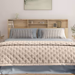 vidaXL Headboard Cabinet Bedroom Bookcase Headboard Furniture Multi Colours - sonoma oak - Additional view 5