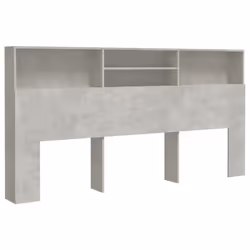 vidaXL Headboard Cabinet Bedroom Bookcase Headboard Furniture Multi Colours - concrete grey - Additional view 3
